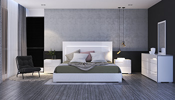 Modern White Bedroom