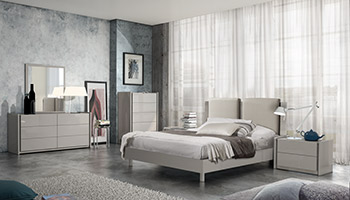 Limari Home LIM-72867B Collection Italian Modern Bedroom Matte Veneer Finished Chest with 5 Soft-Closing Drawers and Metal Legs Dark Grey