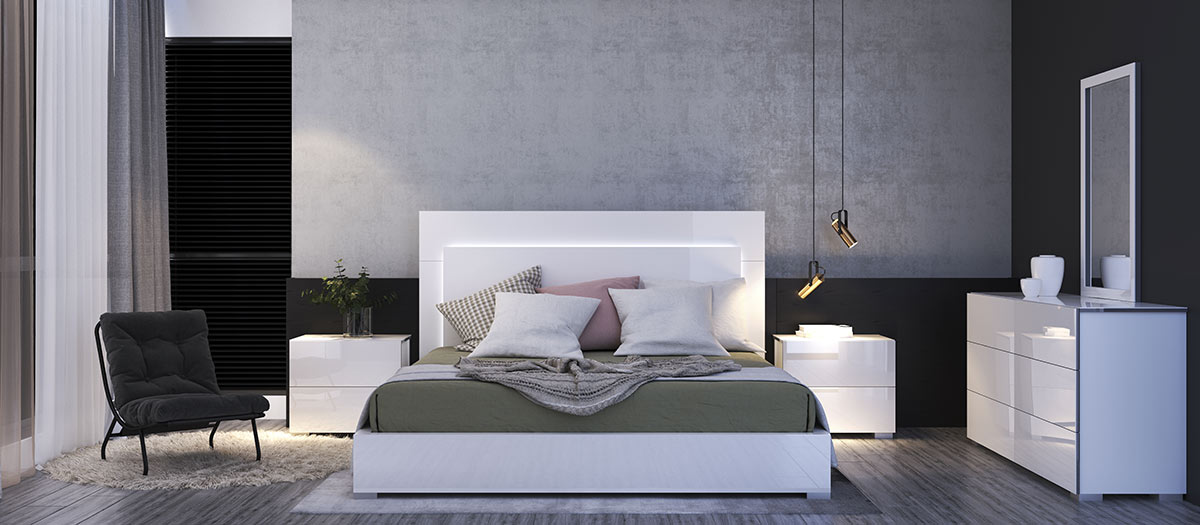 White Italian Bedroom Set