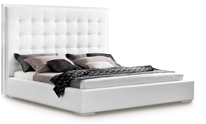 White Tufted Bed