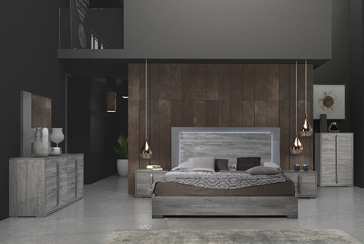 Grey modern bedroom set
